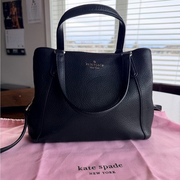 Kate Spade New York Jackson Medium Triple Compartment Satchel in Black Leather - Picture 2 of 11